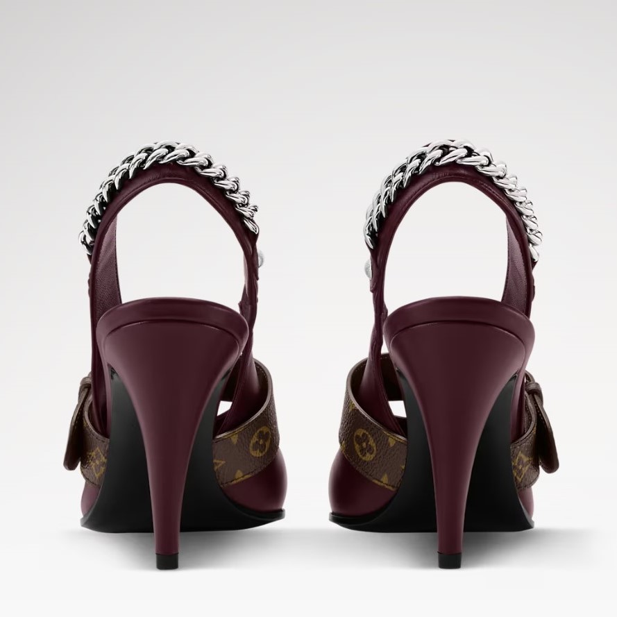 L0vis Vvtt0n LV Vibe Slingback Pump Bordeaux Red For Women 1AICOT