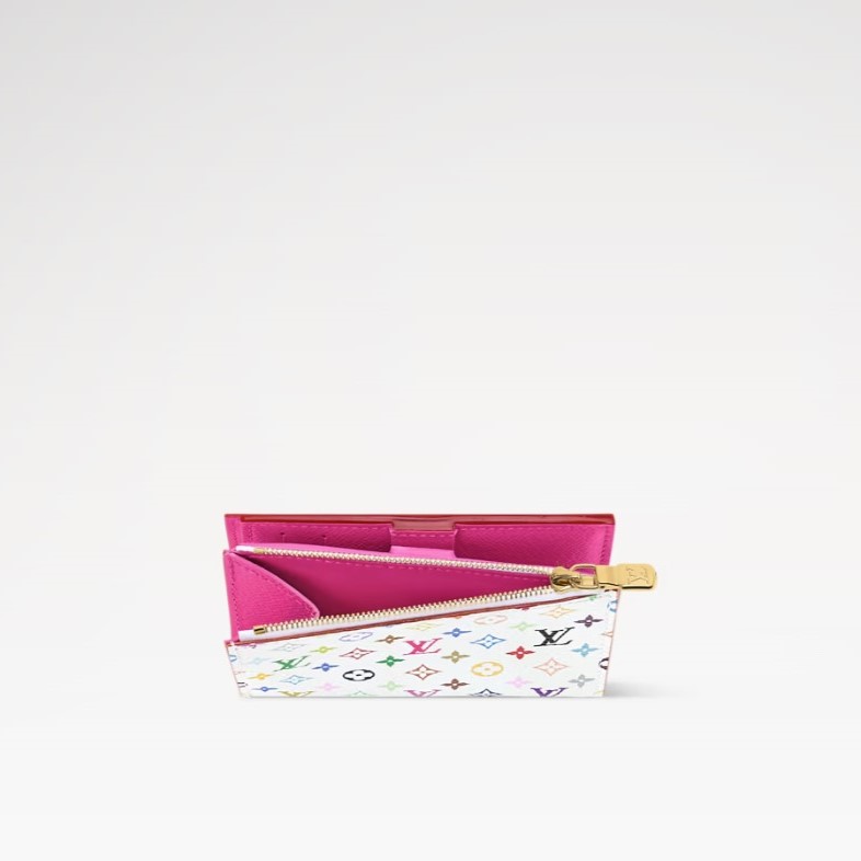 L0vis Vvtt0n LV x TM Lisa Wallet 4.5in/ 11cm Multicolor Gold Hardware For Women M27736