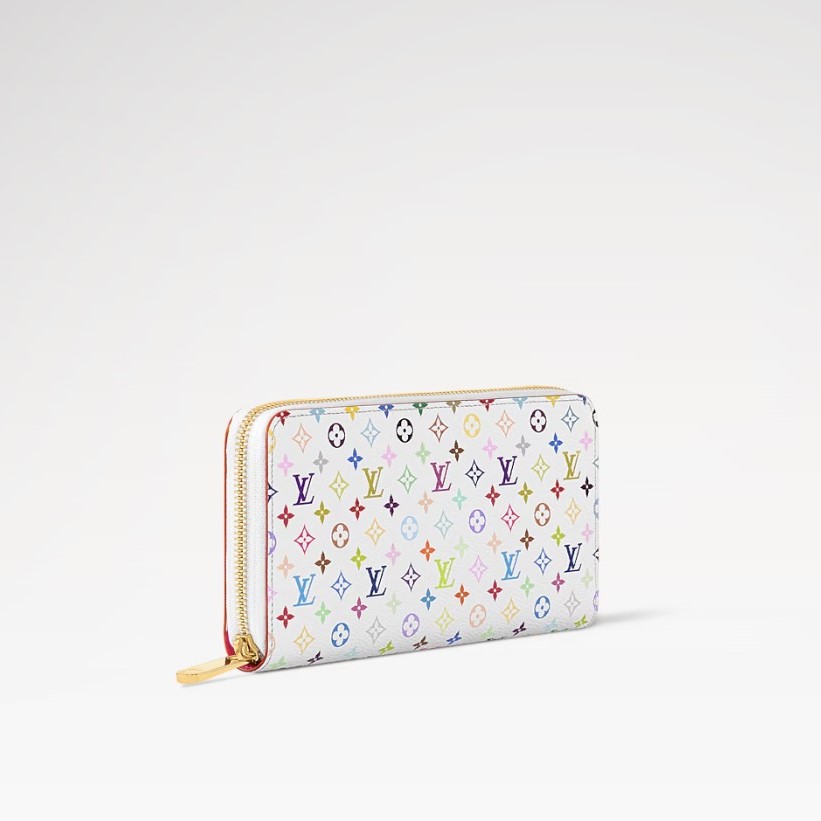 L0vis Vvtt0n LV x TM Zippy Wallet 7.7in/ 20cm Multicolor Gold Hardware For Women M13922