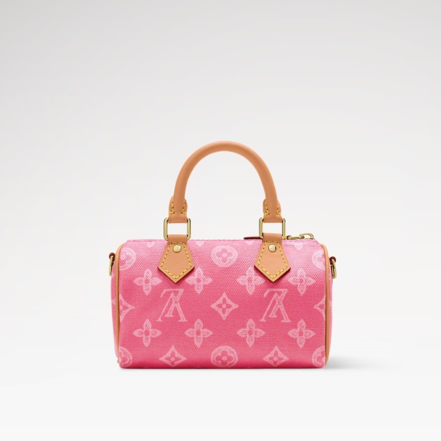 L0vis Vvtt0n Nano Speedy Monogram Origine Rose Ruban For Women 6.3in/16cm M28322