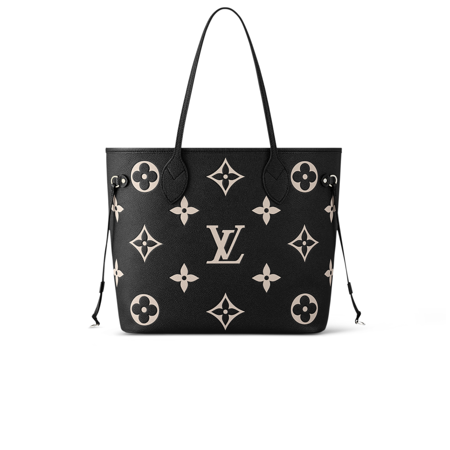 L0vis Vvtt0n Neverfull MM Tote Bag Monogram Empreinte Black/Beige For Women 31cm/12.2in M58907