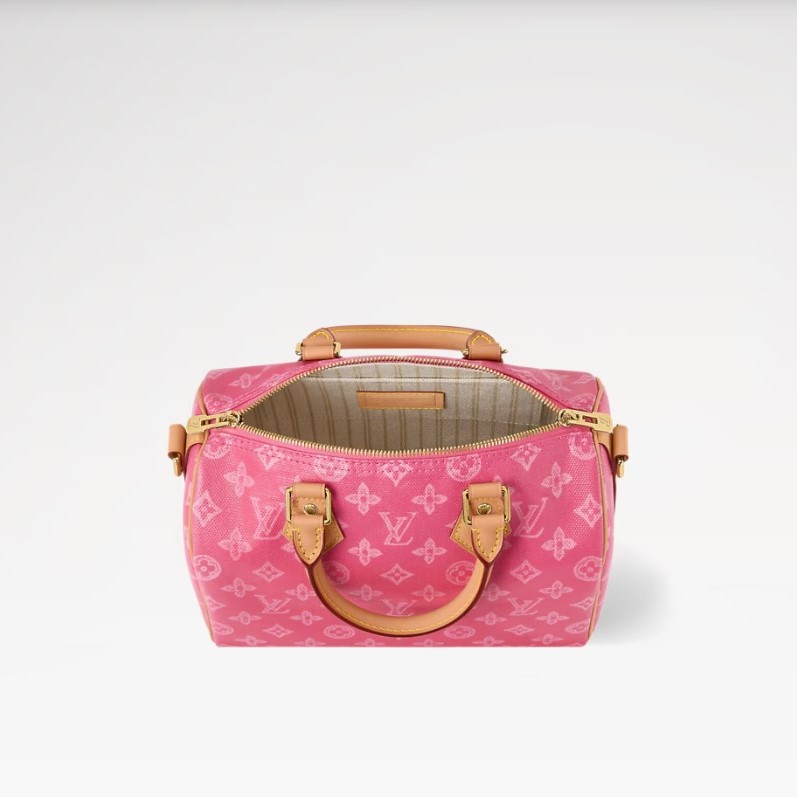 L0vis Vvtt0n Speedy Bandouliere 25 Monogram Origine Rose Ruban For Women 9.8in/25cm M27528