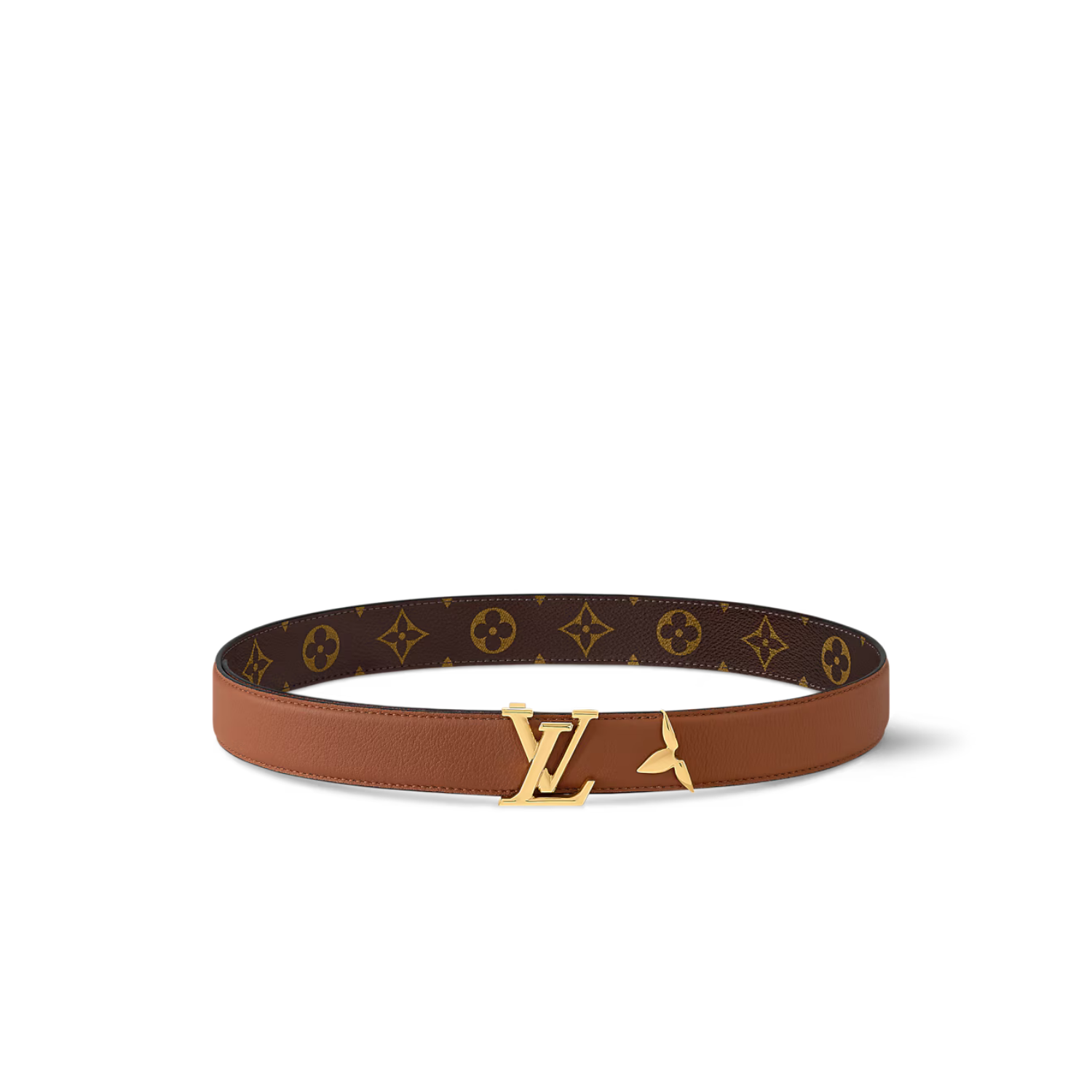 L0vis Vvtt0n Pretty LV 30mm Reversible Belt Tan For Women M4199W