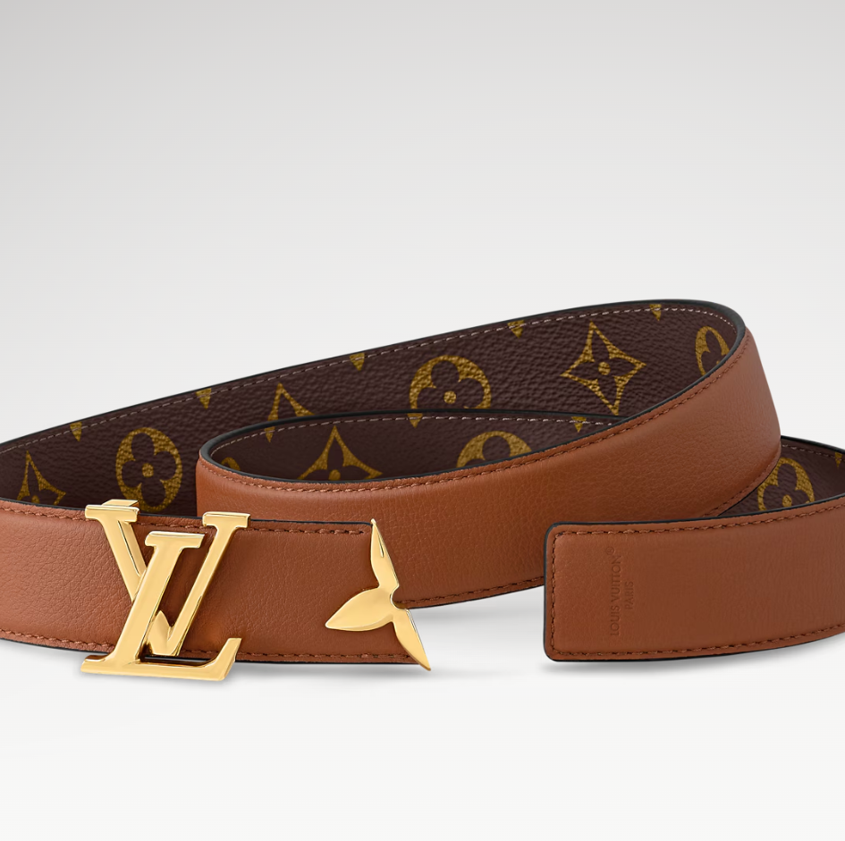 L0vis Vvtt0n Pretty LV 30mm Reversible Belt Tan For Women M4199W