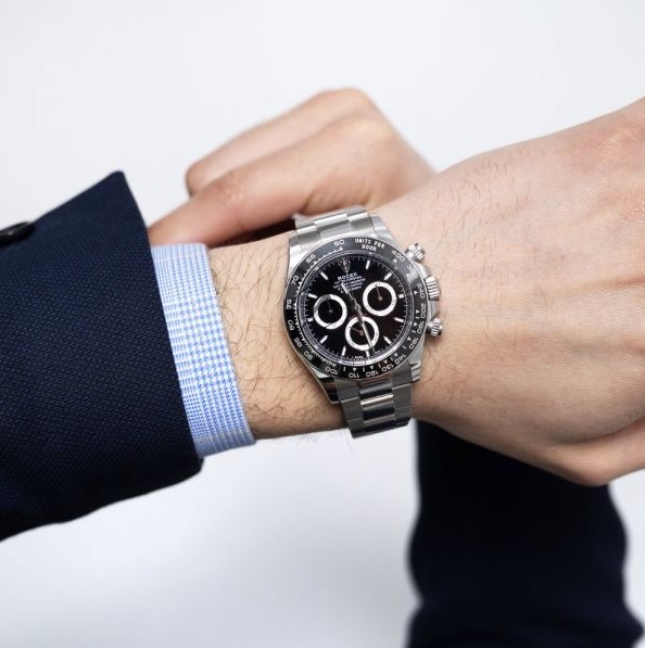 R01ex Cosmograph Daytona 40 Watch Silver Toned Black Dial 40mm For Men 126500LN-0002