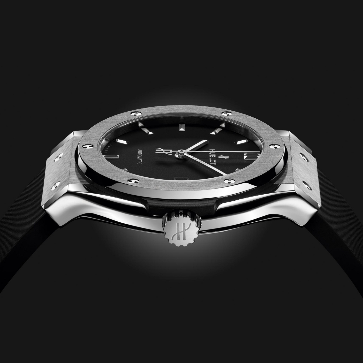 Hublot Classic Fusion Watch Black Strap Matte Black Dial 42mm For Men 542.NX.1171.RX