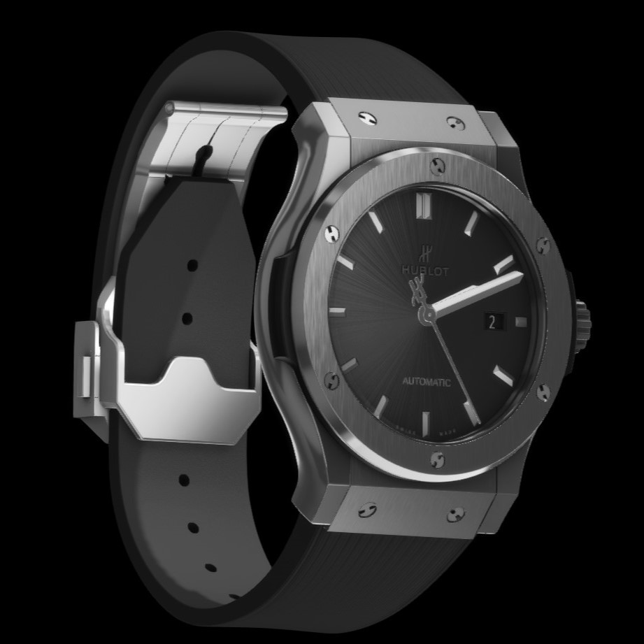 Hublot Classic Fusion Watch Racing Grey Strap Grey Dial 42mm For Men 542.NX.7071.RX