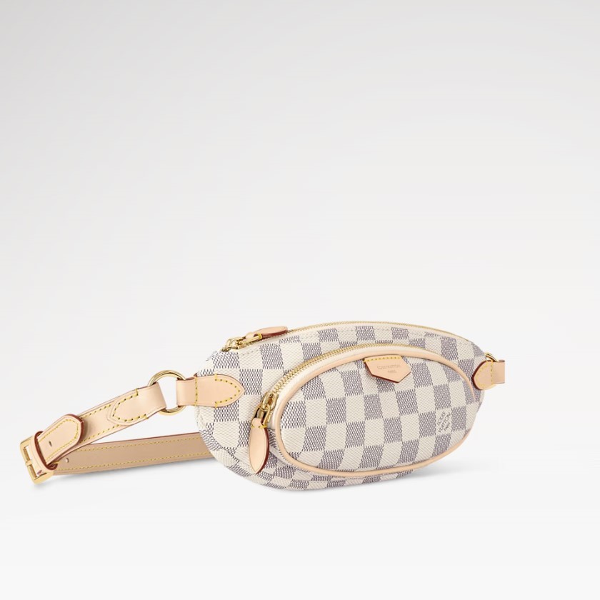 L0vis Vvtt0n Keepit Bumbag 11.4in/ 29cm Damier Azur Gold Hardware For Women N00230
