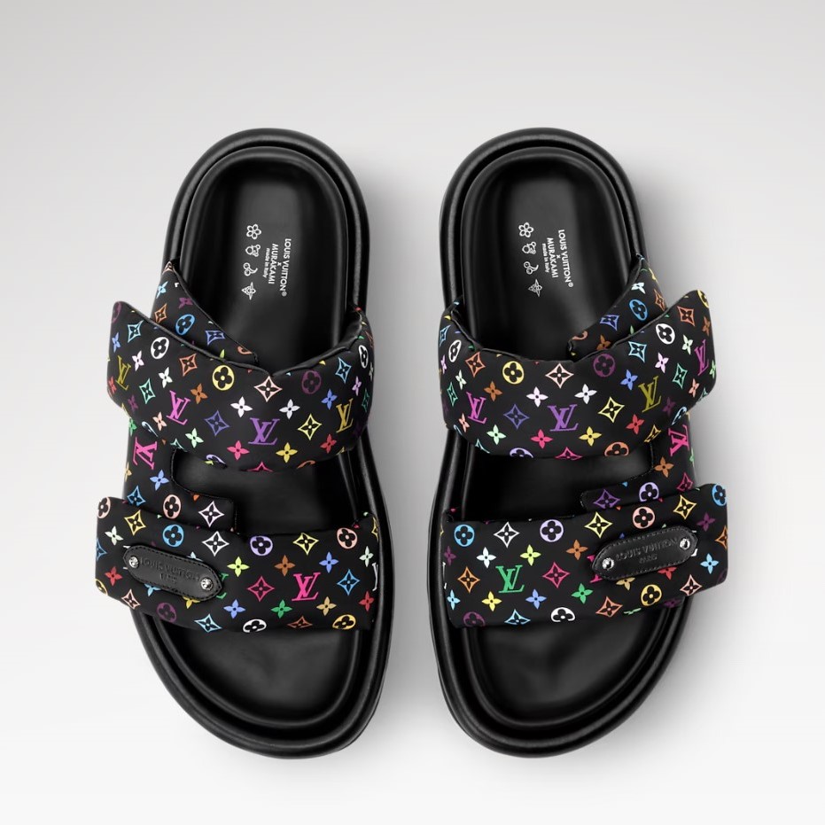 L0vis Vvtt0n LV x TM Pool Pillow Comfort Mules Black For Women 1AJLGU