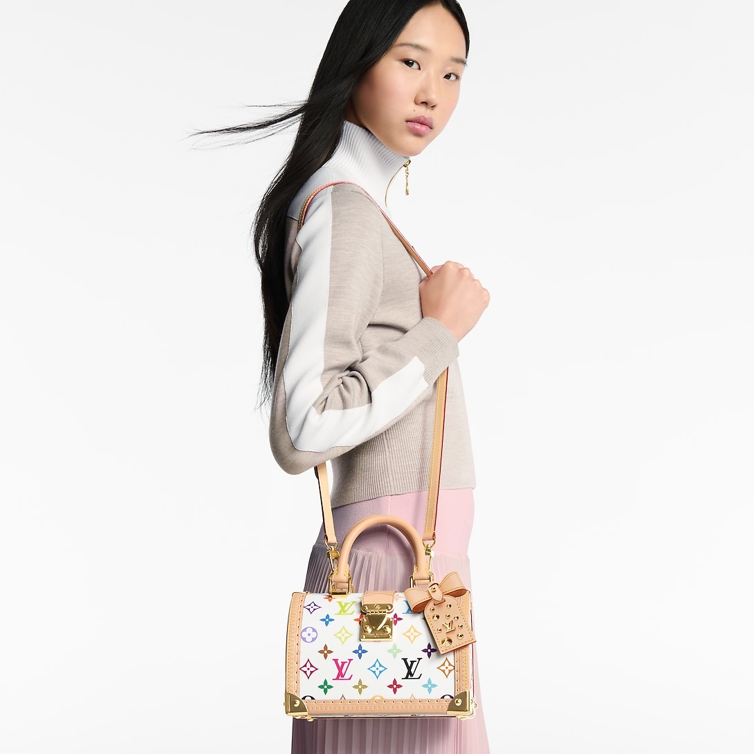 L0vis Vvtt0n LV x TM Speedy Trunk 20 Crossbody 8.3in/ 21cm Multicolored Gold Hardware For Women M27833
