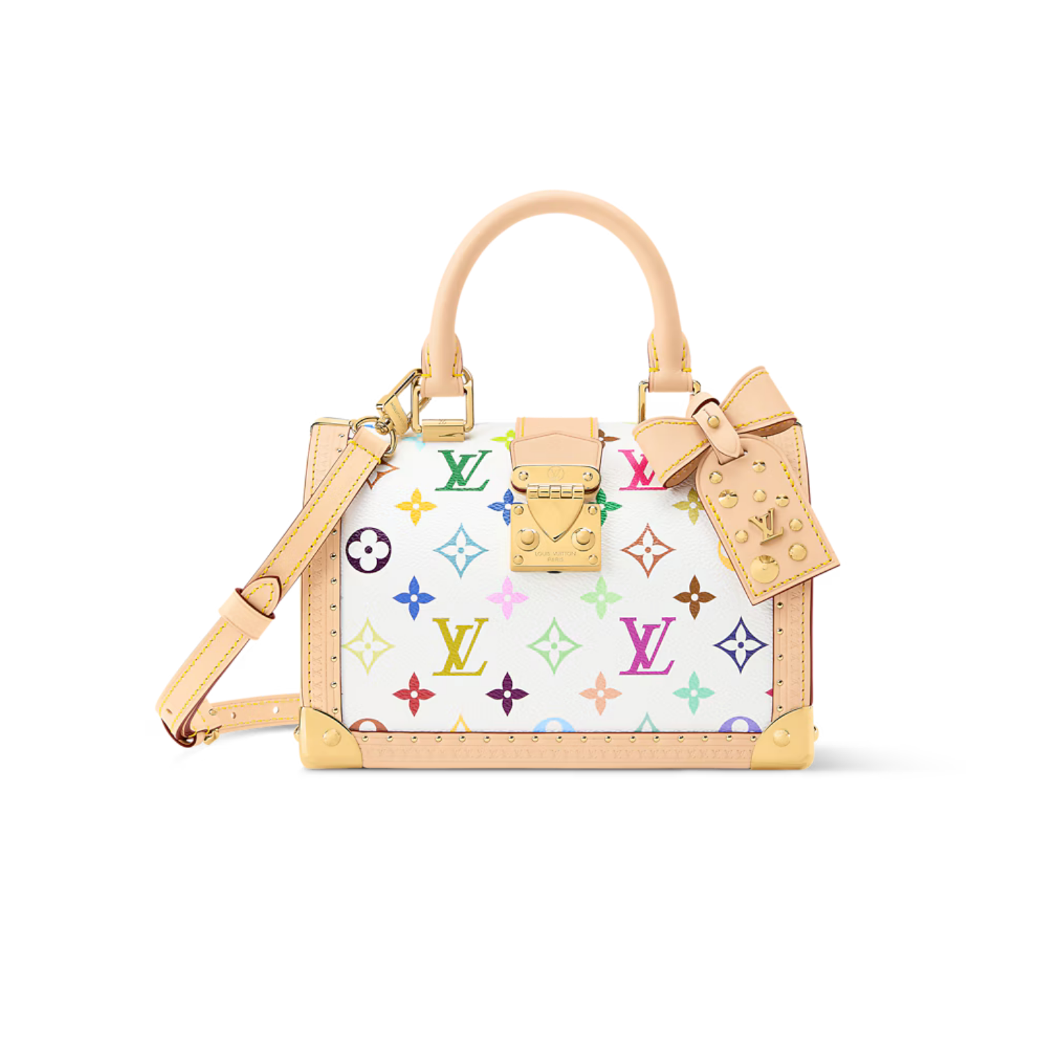 L0vis Vvtt0n LV x TM Speedy Trunk 20 Crossbody 8.3in/ 21cm Multicolored Gold Hardware For Women M27833