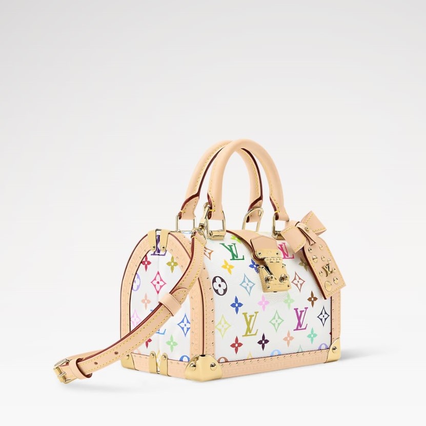 L0vis Vvtt0n LV x TM Speedy Trunk 20 Crossbody 8.3in/ 21cm Multicolored Gold Hardware For Women M27833