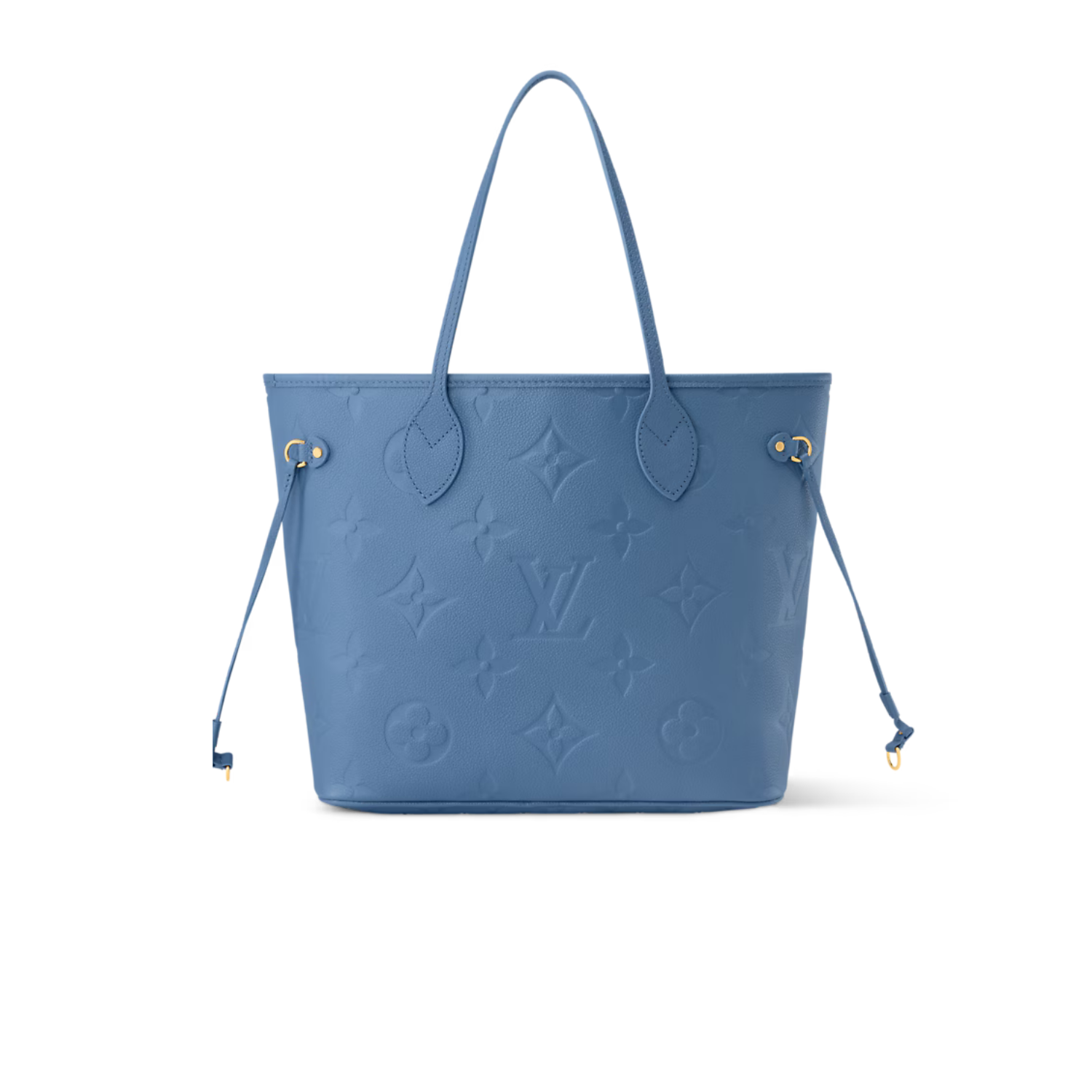 L0vis Vvtt0n Neverfull MM Tote Bag 12.2in/ 31cm Blue Jean Gold Hardware For Women M27358