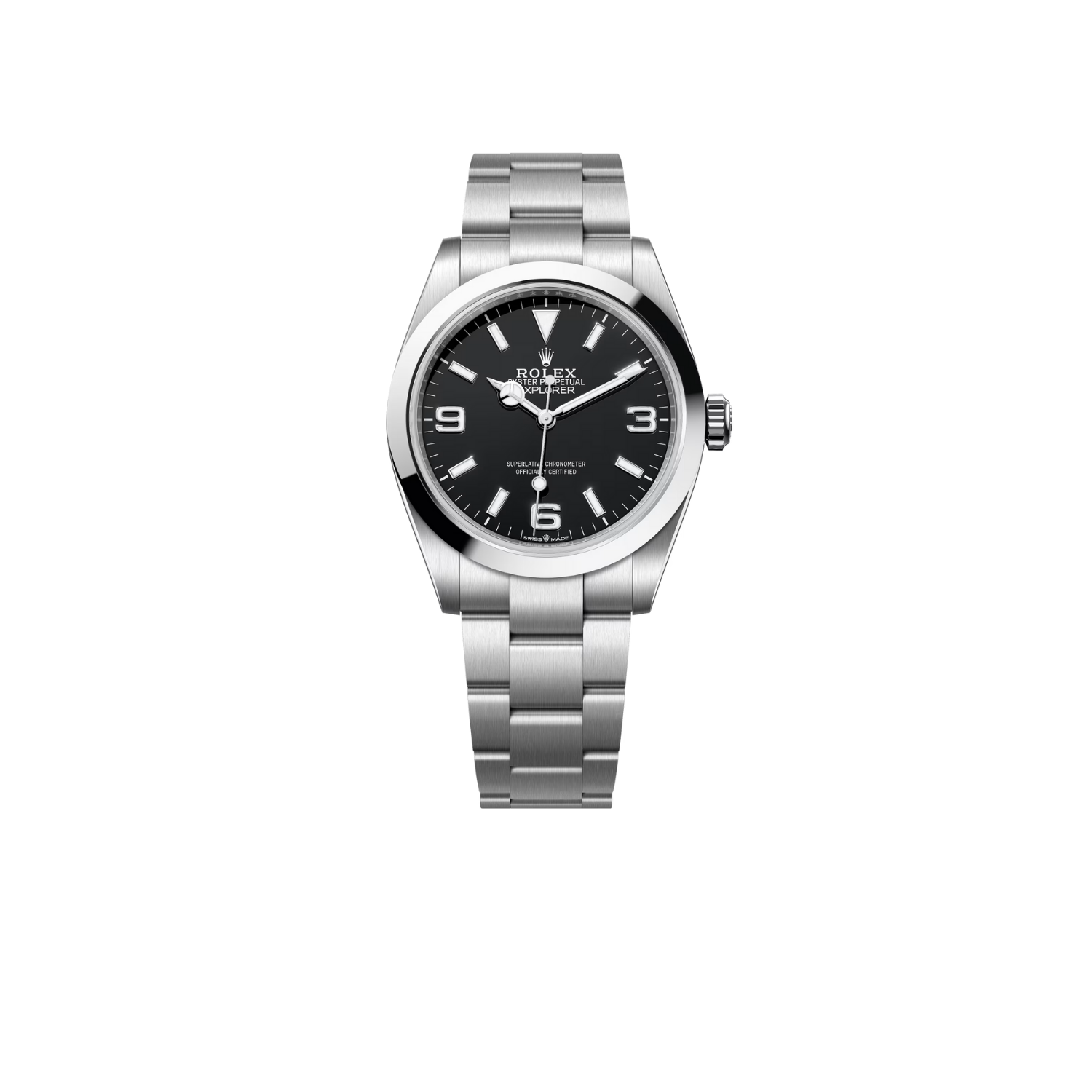 R01ex Explorer 40 Watch Silver Toned Black Dial 40mm For Men 224270-0001