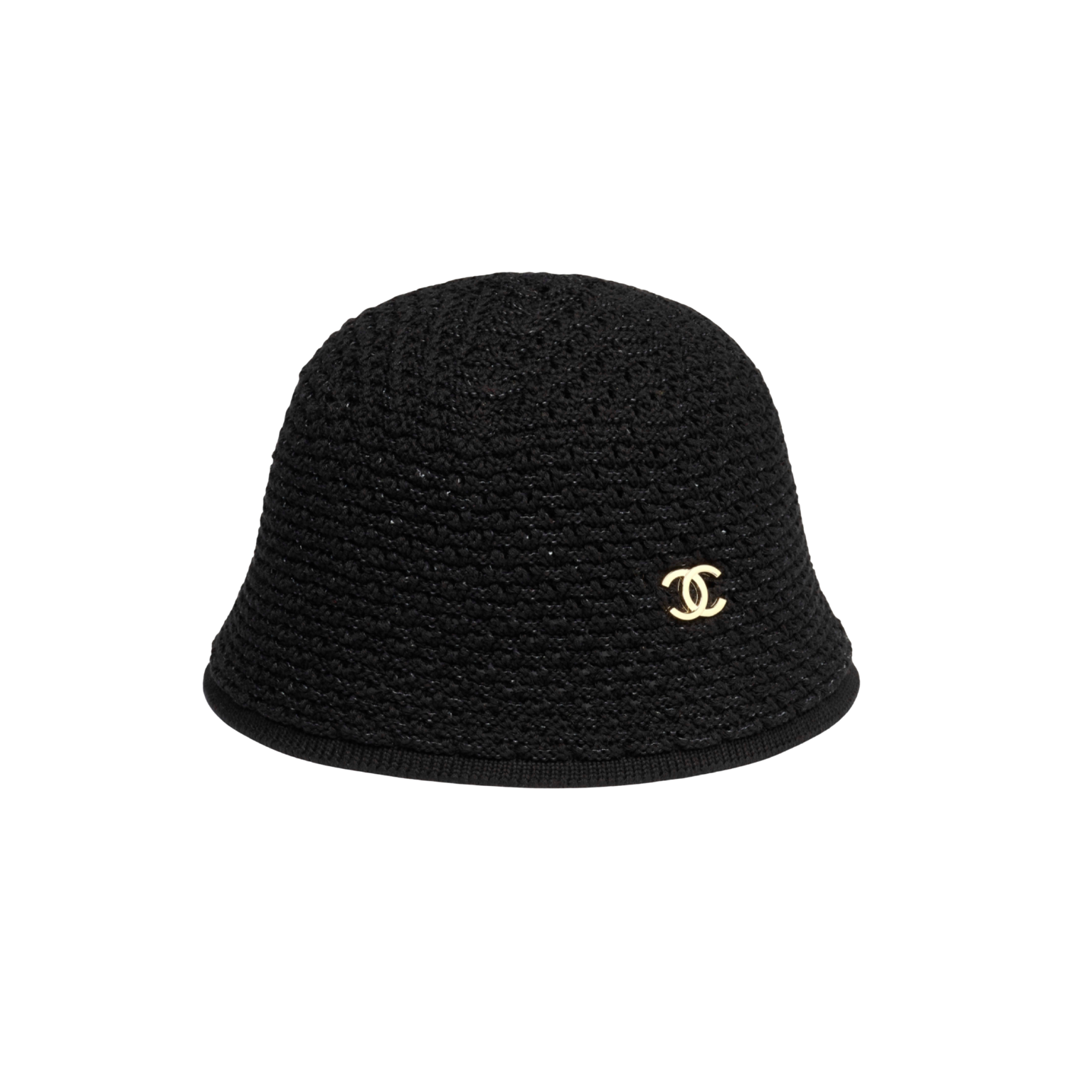Ch**el Cloche Hat Dark Black For Women AAC043-B24465-UA491