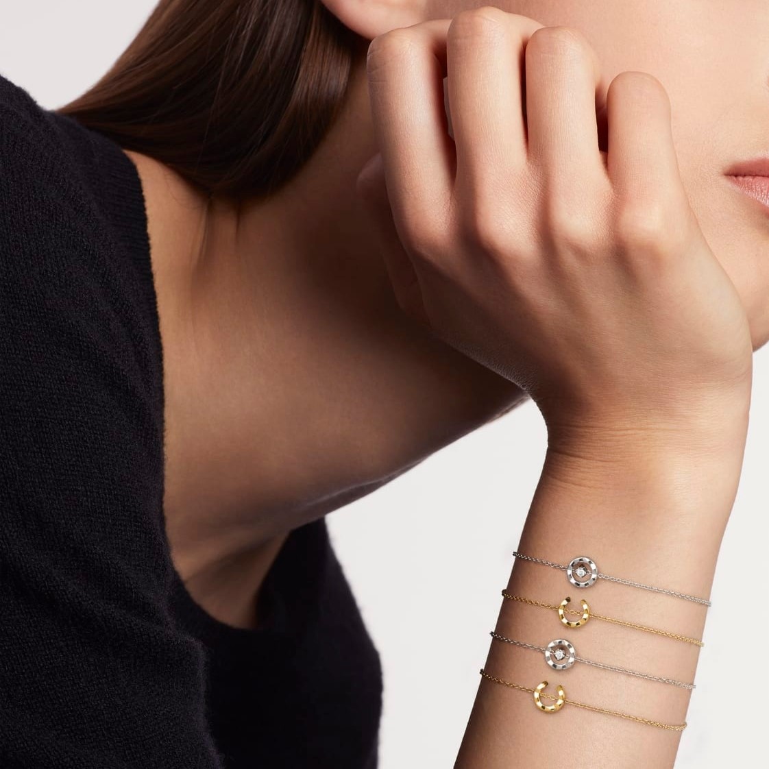 Ch**el Coco Bracelet Gold Hardware For Women J12365