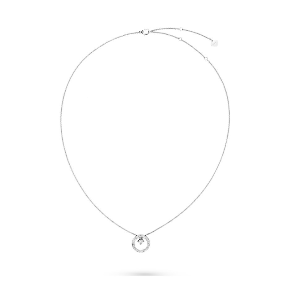 Ch**el Coco Necklace Silver Hardware For Women J13216