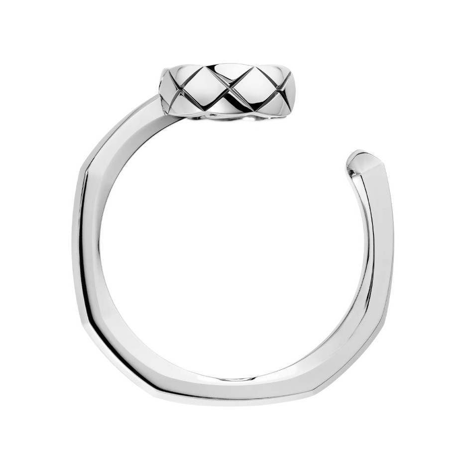 Ch**el Coco Ring Silver Hardware For Women J13724