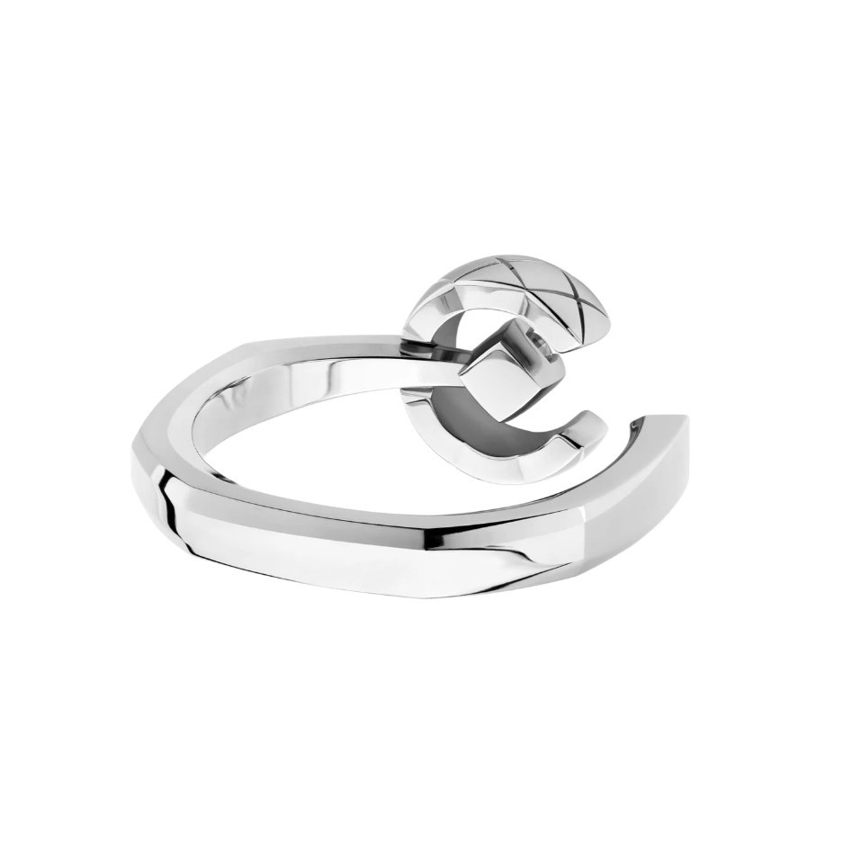 Ch**el Coco Ring Silver Hardware For Women J13724
