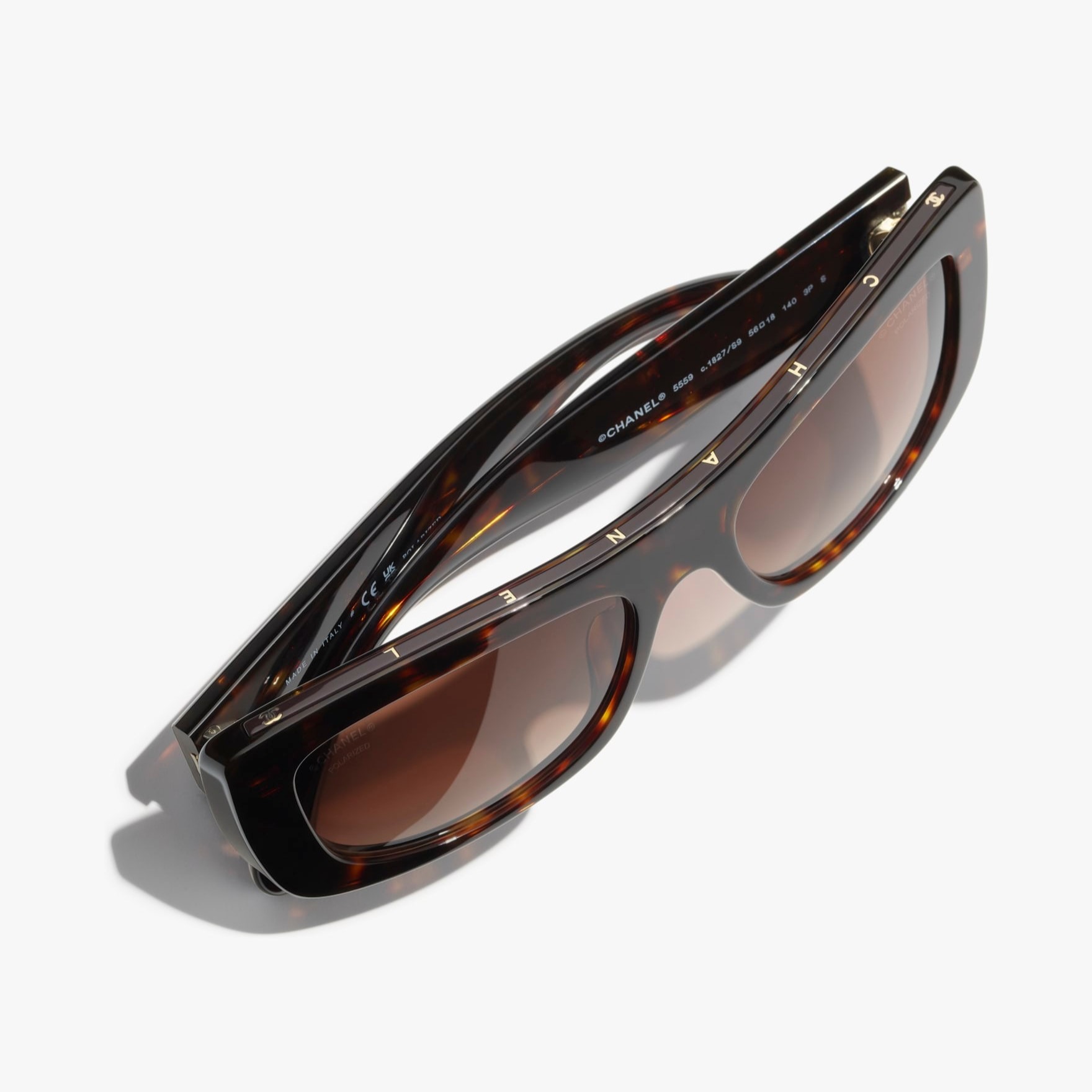 Ch**el Rectangle Sunglasses Tortoise For Women A71760 X02016 S2719