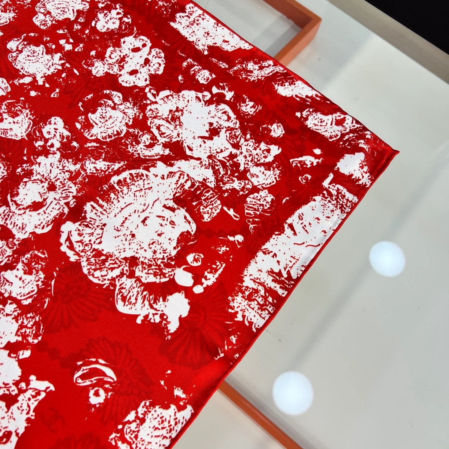 Ch**el Square Scarf Red For Women
