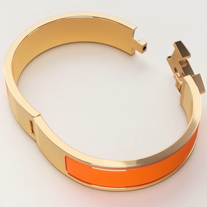 H**me5 Clic H Bracelet Orange Fruite Gold Hardware For Women H700001F 8AGM