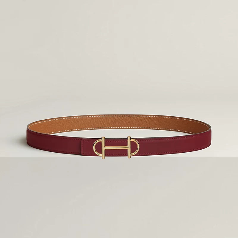 H**me5 Gamma 24mm Reversible Belt Rouge H/ Brown For Women H052150CAYF065