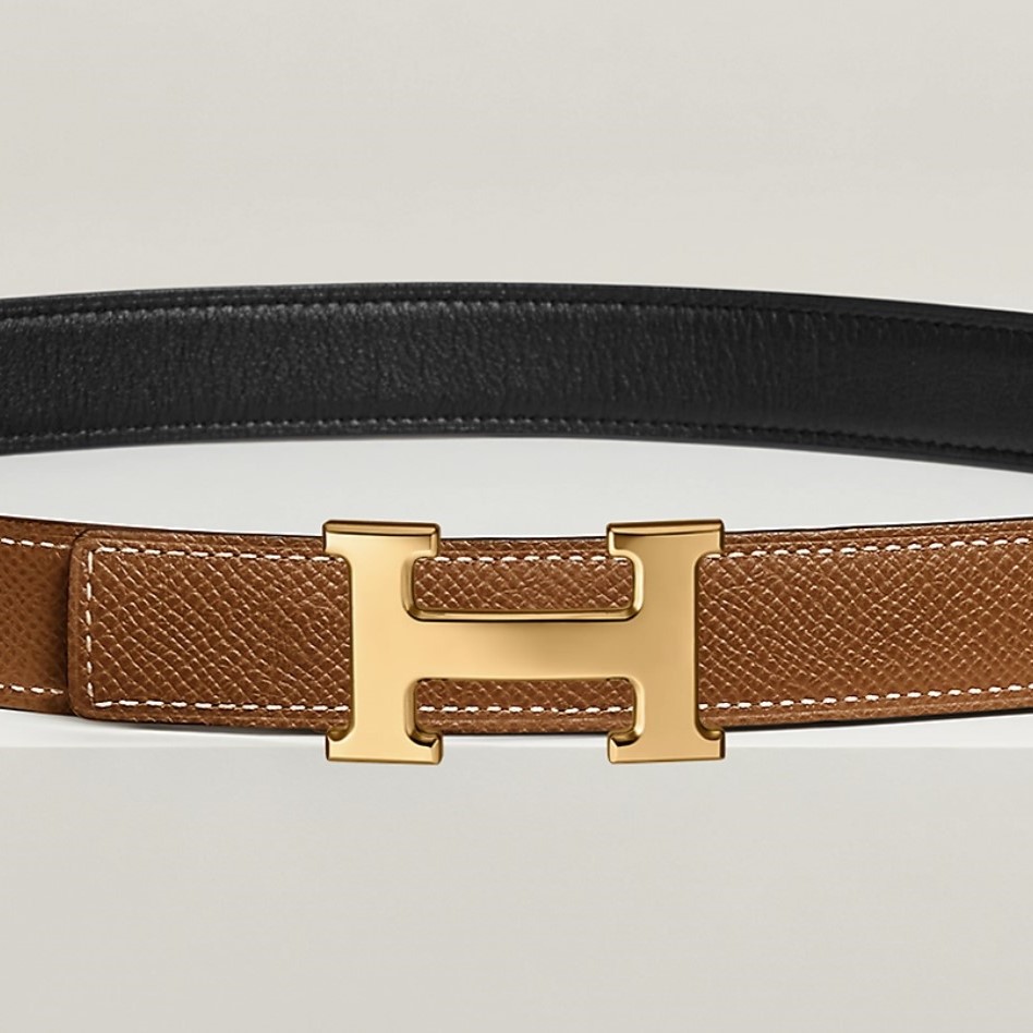 H**me5 Mini H 24mm Reversible Belt Noir/ Brown For Women H052150CABV065