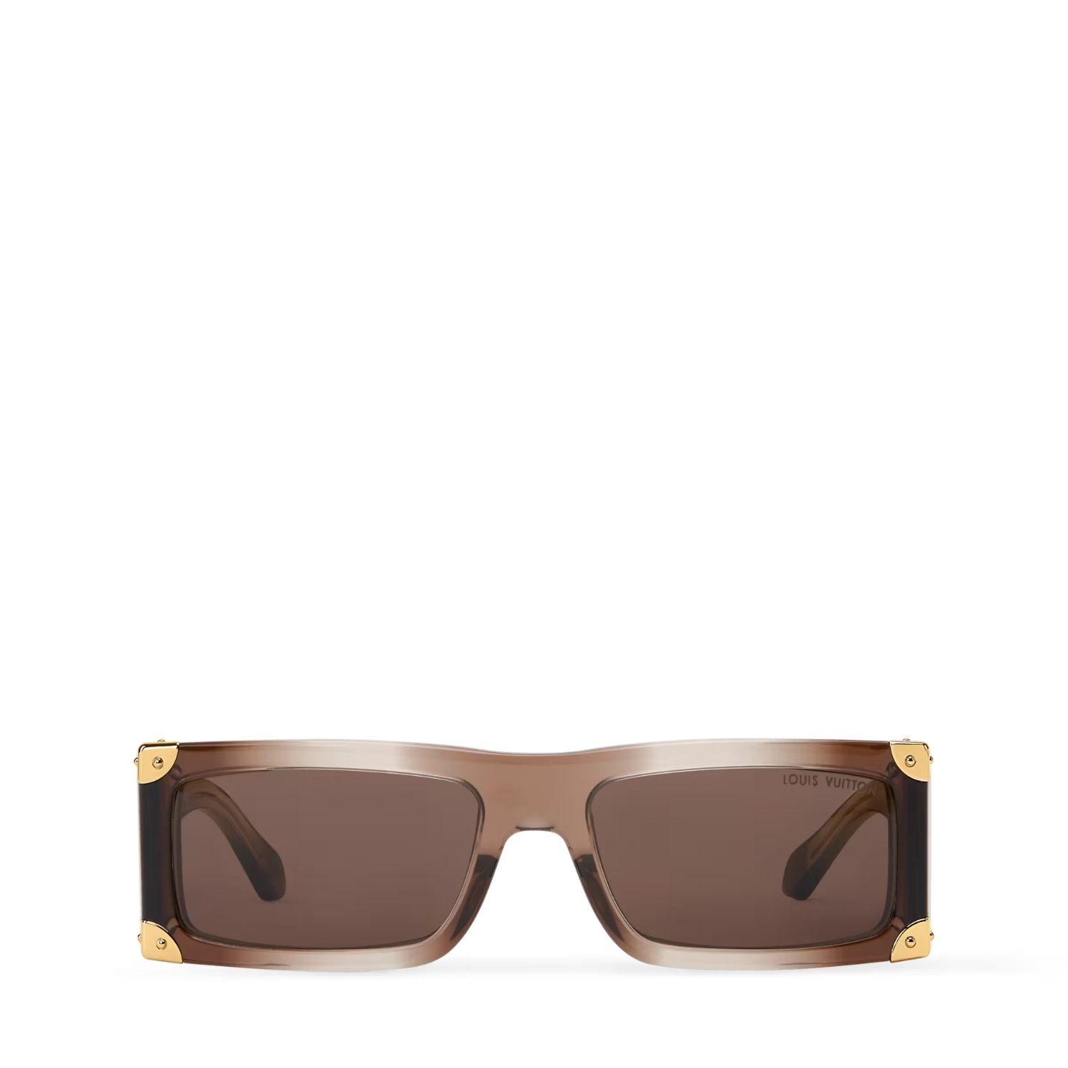 L0vis Vvtt0n Heritage Low Square Sunglasses Brown For Men Z3191U