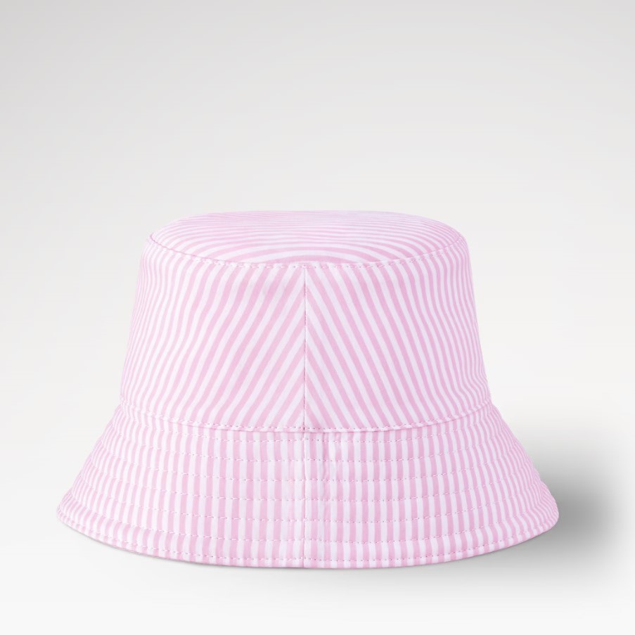 L0vis Vvtt0n LV League Striped Bucket Hat Pink For Women M5160M