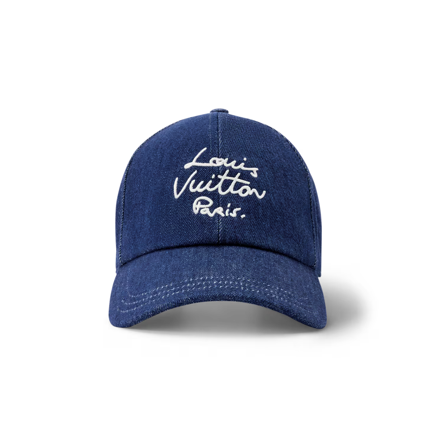 L0vis Vvtt0n LV Script Cap Denim Blue For Women M5449M
