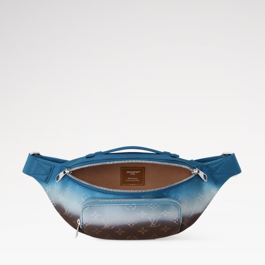 L0vis Vvtt0n Rush Bumbag 11.8in/ 30cm Blue Silver Hardware For Men M28023