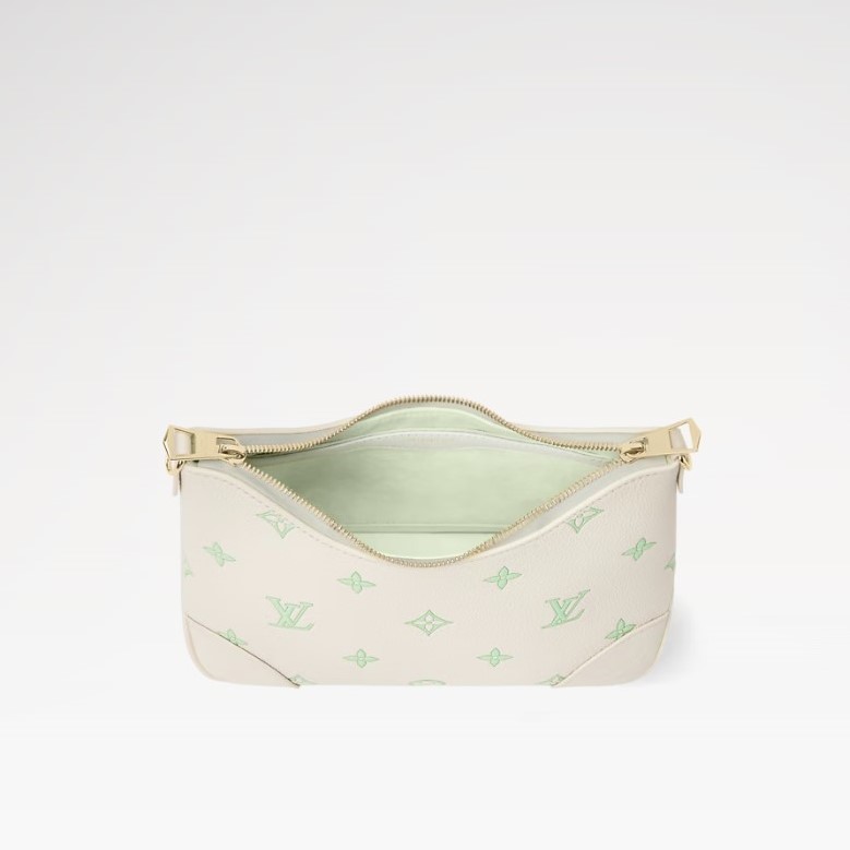 L0vis Vvtt0n Boulogne PM Crossboy Bag 10.2in/ 26cm Milky White/ Green Gold Hardware For Women M27571