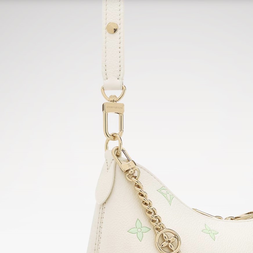 L0vis Vvtt0n Boulogne PM Crossboy Bag 10.2in/ 26cm Milky White/ Green Gold Hardware For Women M27571