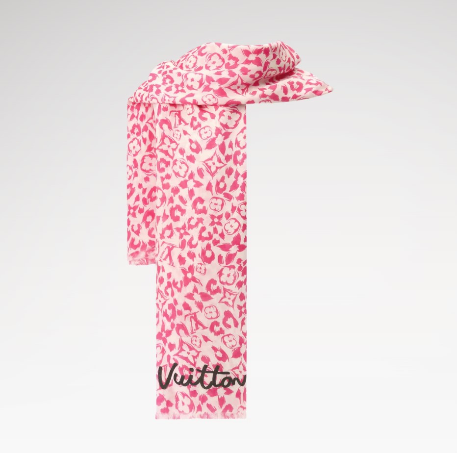 L0vis Vvtt0n LV Safari Stole For Women 72.8in/ 185cm Fuchsia M98154