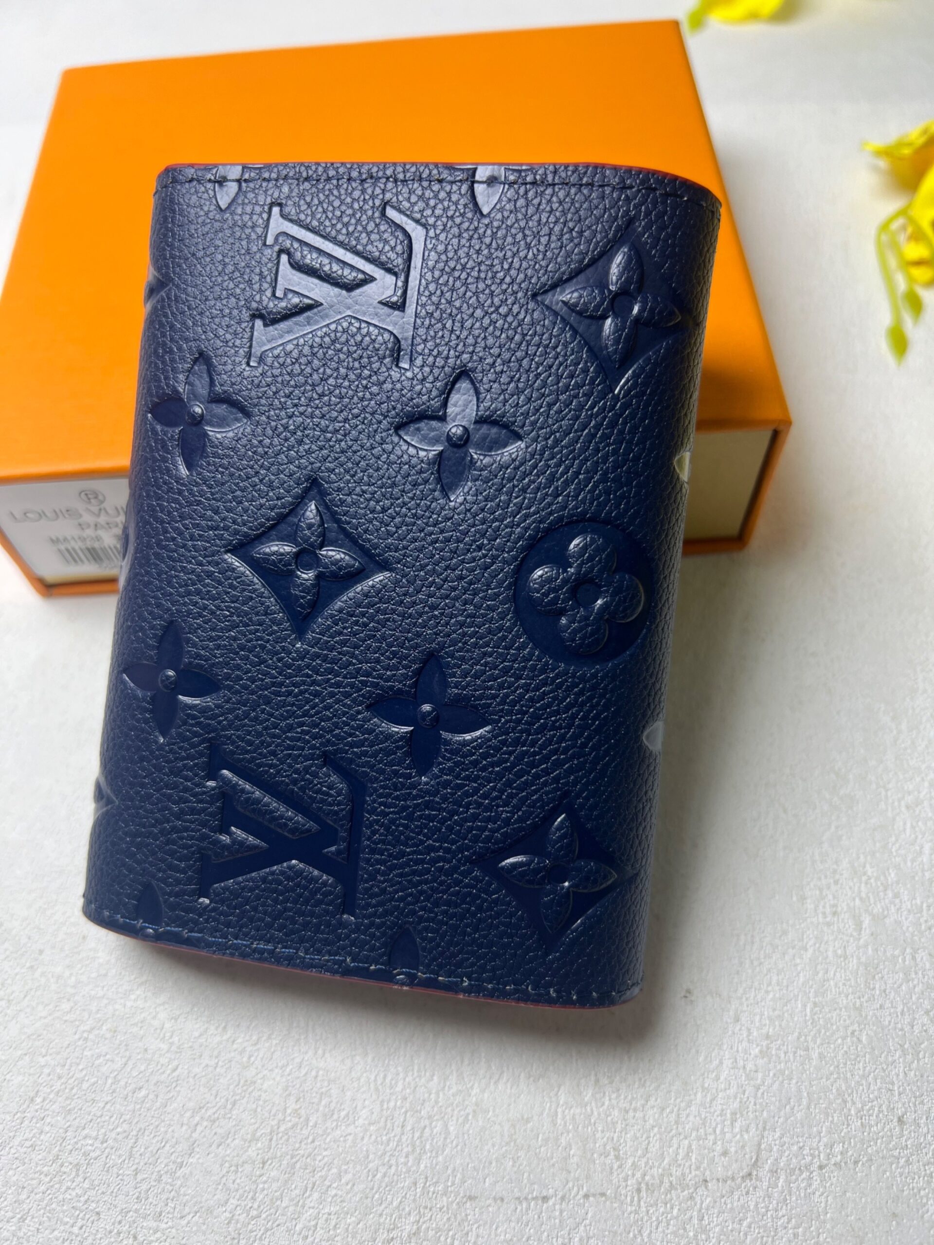 L0vis Vvtt0n Victorine Wallet Monogram Empreinte Navy Blue/ Red For Women, Women’s Wallets 4.7in/12cm LV M64577