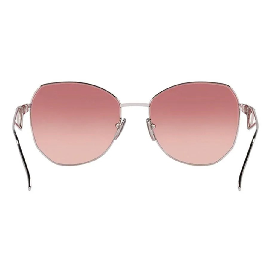 Pra*a Sunglasses With Triangle Logo Silver For Women