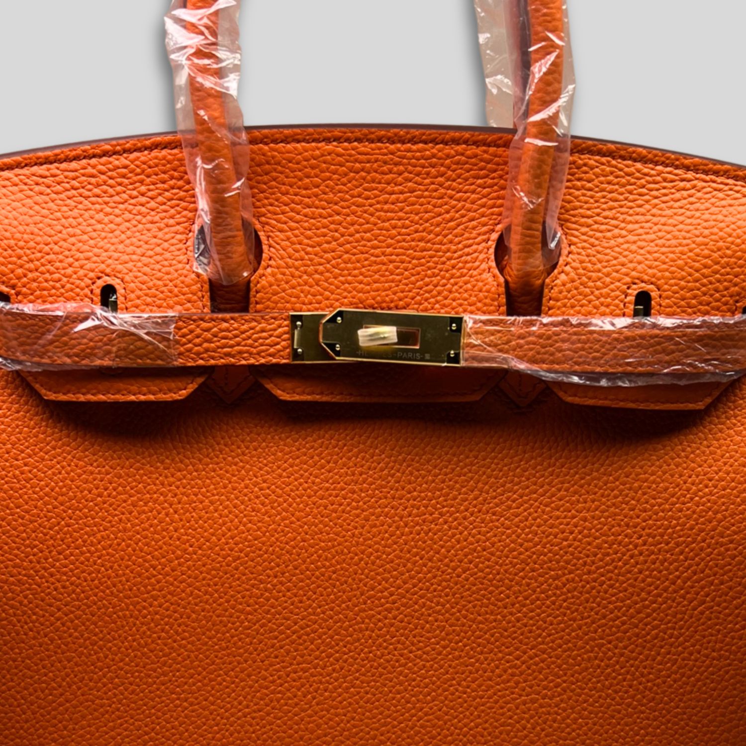H**me5 Birkin Orange Semi Handstitched With Gold Toned Hardware For Women 30cm/11.8in