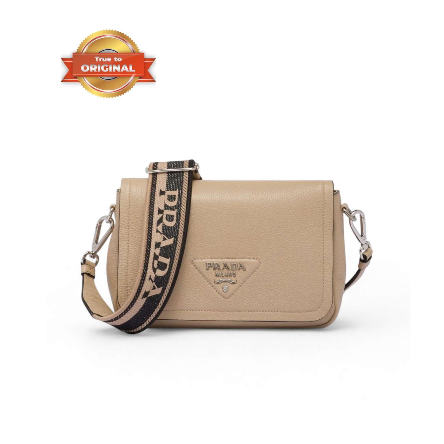 [True-to-ORIGINAL] Pra*a Shoulder Bag Beige For Women, Women’s Bags 9in/23cm 1BD314_2DKV_F02YP_V_3OO