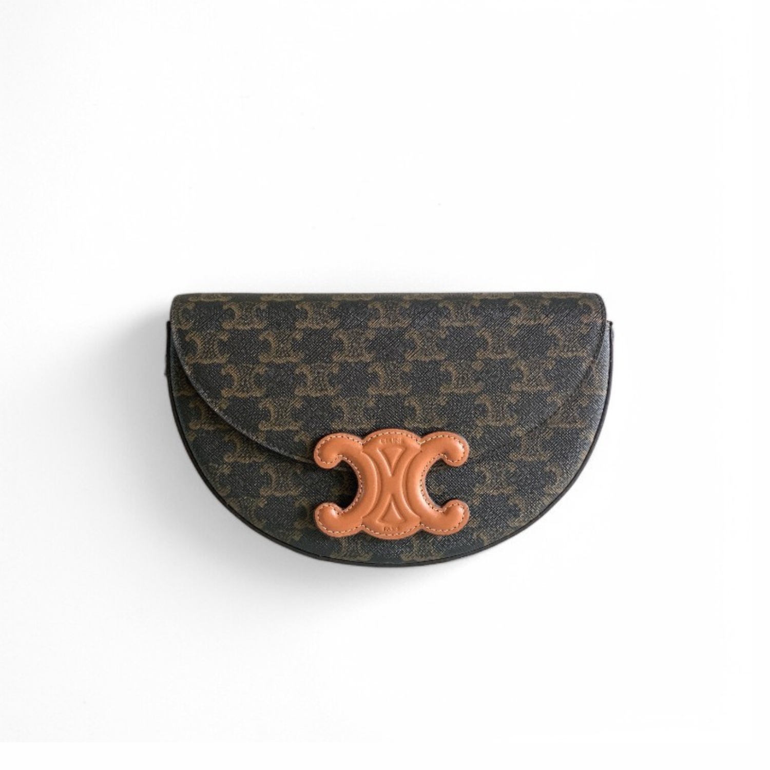 Ce1i*e Besace In Triomphe Canvas Bag Brown For Women 9in/23cm