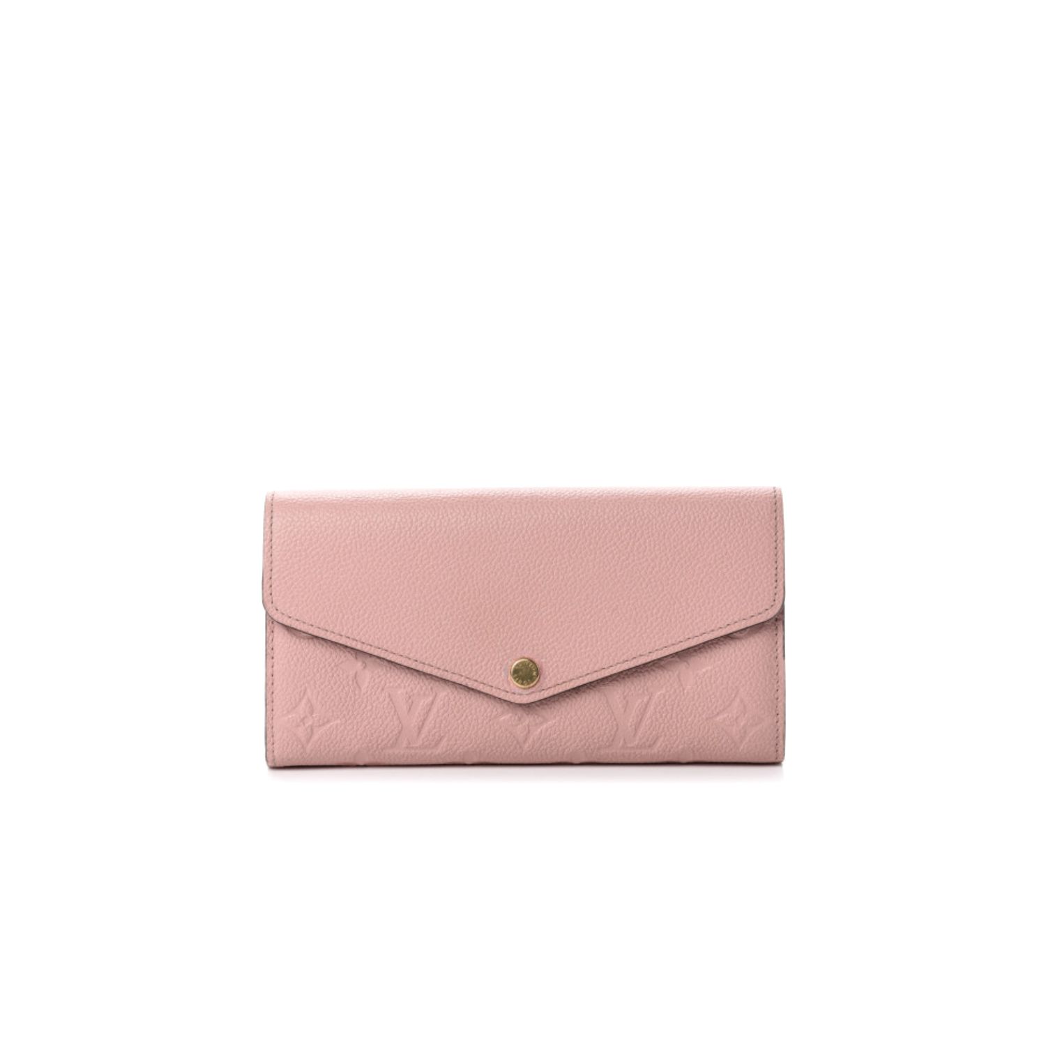 L0vis Vvtt0n Sarah Wallet Combines Monogram Empreinte Rose Ballerine Pink For Women, Women’s Wallet 19cm LV M61291
