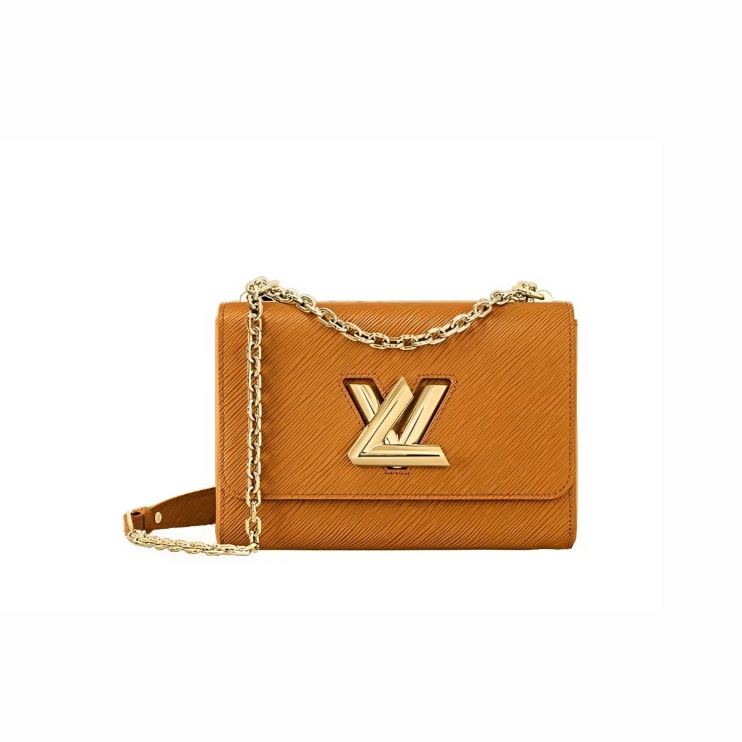 L0vis Vvtt0n Twist MM Epi Gold Miel Brown For Women, Women’s Bags, Shoulder And Crossbody Bags 9.1in/23cm LV M59686