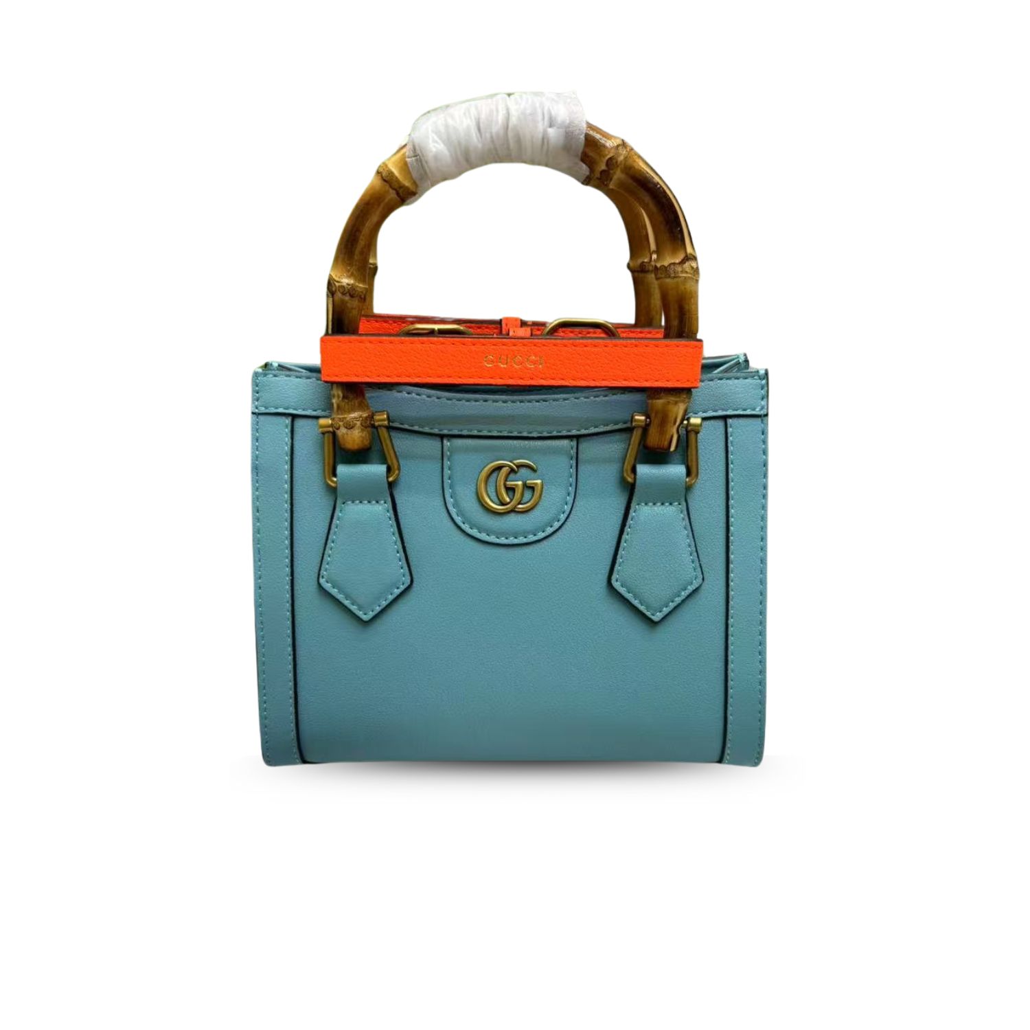 Gvc*1 Diana Mini Tote Bag Light Blue For Women, Women’s Bags 7.9in/20cm GG ‎702732 U3ZDT 4377
