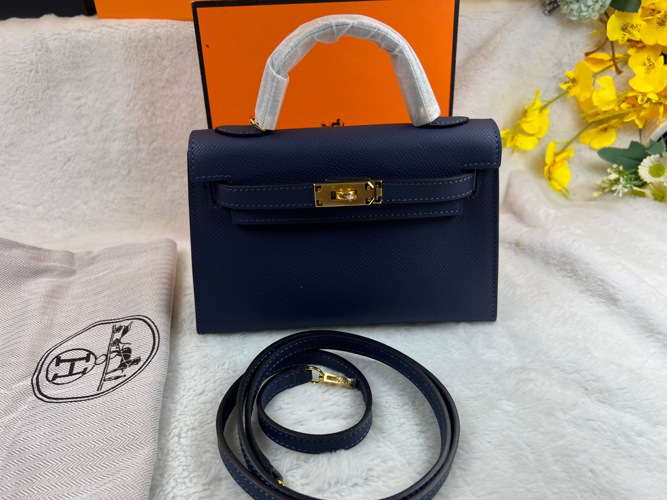 H**me5 Kelly 19 Blue France Epsom Bag For Women, Women’s Handbags, Shoulder Bags 7.5in/19cm