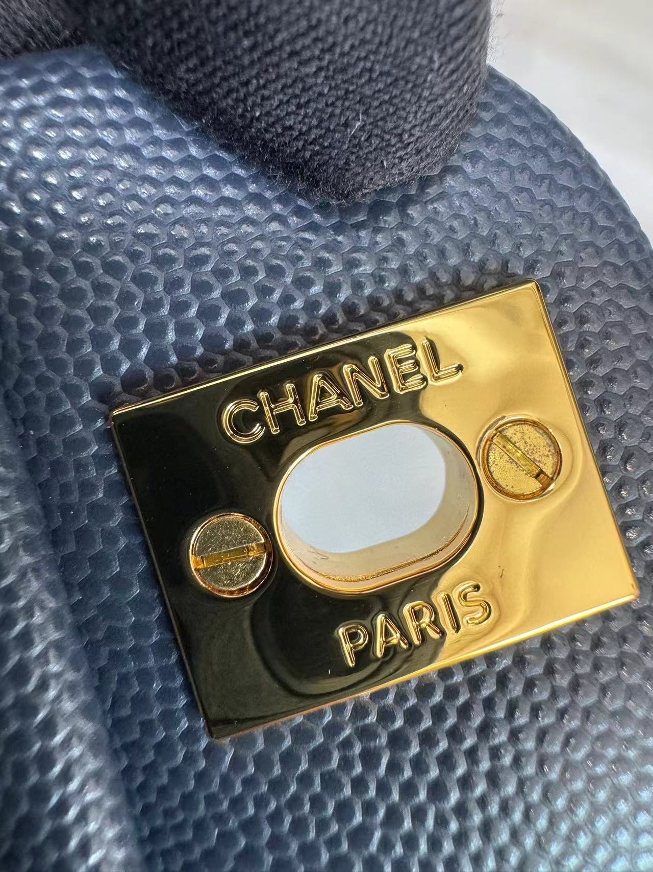 [True-to-ORIGINAL] Ch**el Classic 11.12 Handbag Dark Blue GOLD-toned hardware For Women A01112 B10583 NZG78