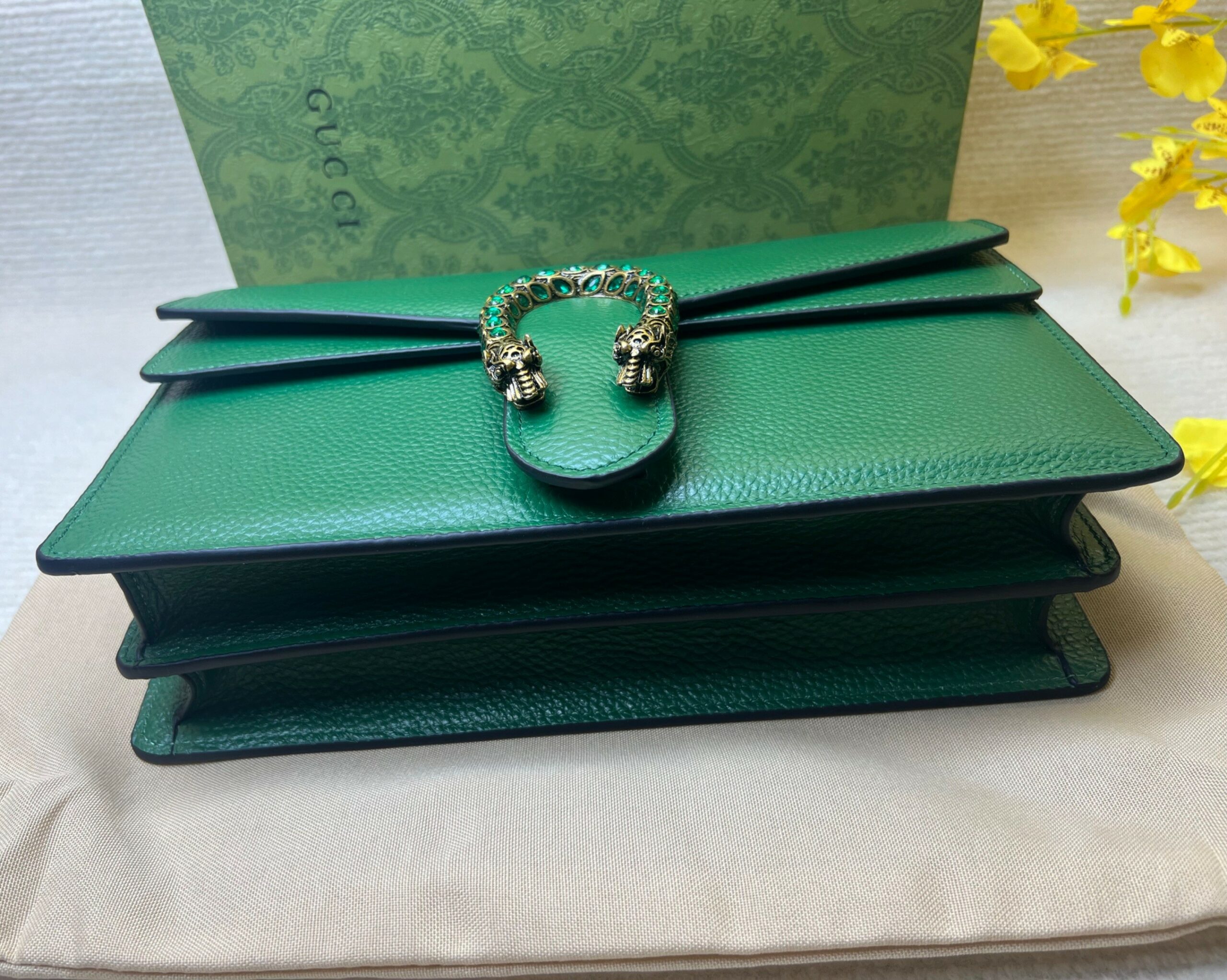 Gvc*1 Dionysus Shoulder Bag Green For Women 11in/28cm 400249 CAOGX 3120