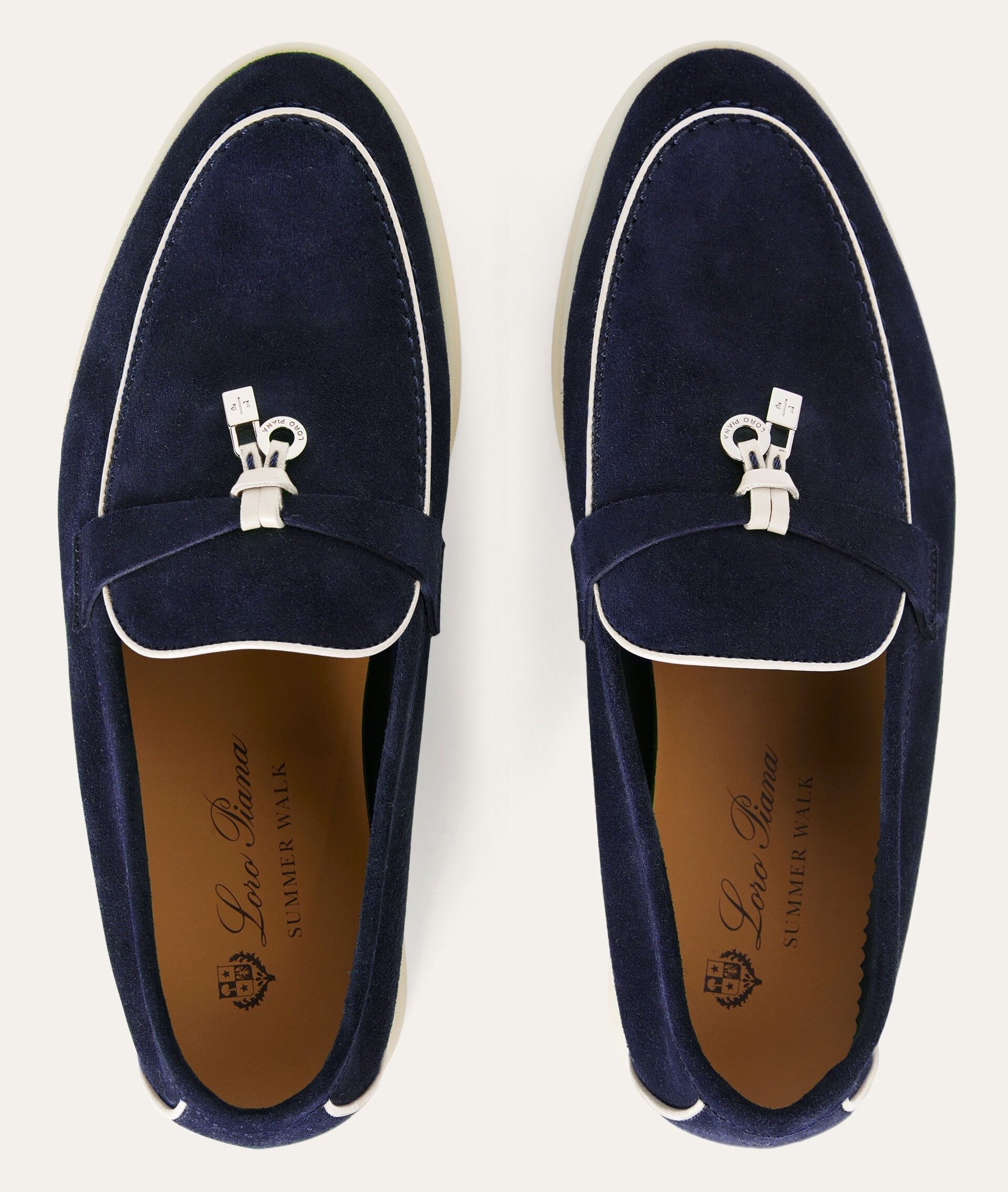 L0r0 P1ana Summer Charms Walk Loafers Navy Blue For Women – FAL5899 W000