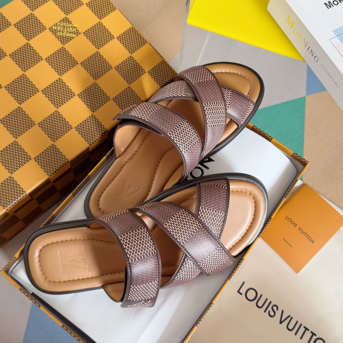 L0vis Vvtt0n LV Venice Mule Ebene For Men 1ACRJH