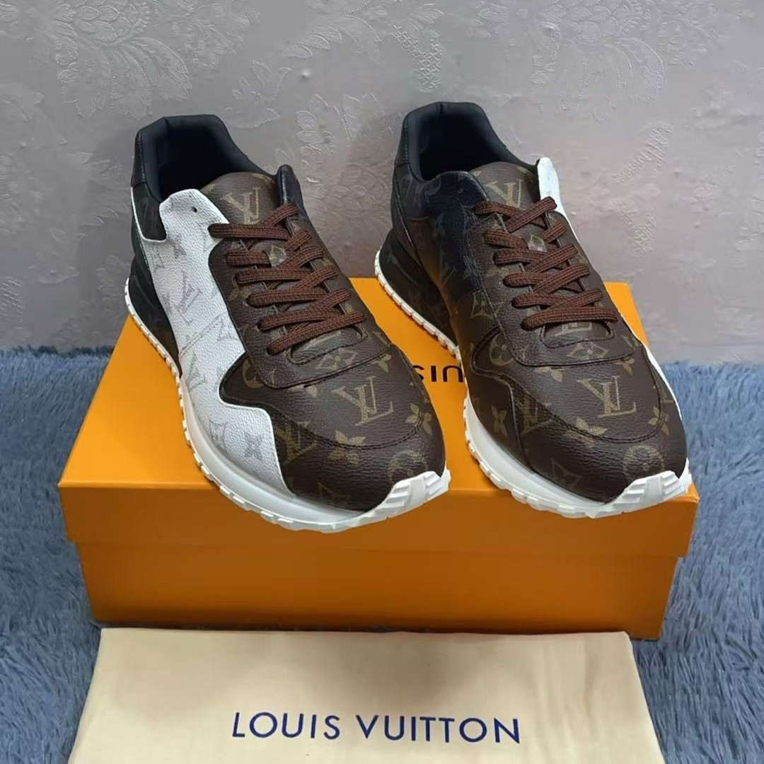L0vis Vvtt0n Run Away Sneaker Monogram Canvas Black/White/Brown For Men LV