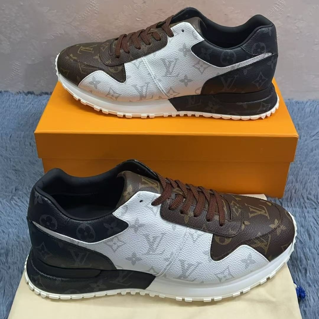 L0vis Vvtt0n Run Away Sneaker Monogram Canvas Black/White/Brown For Men LV